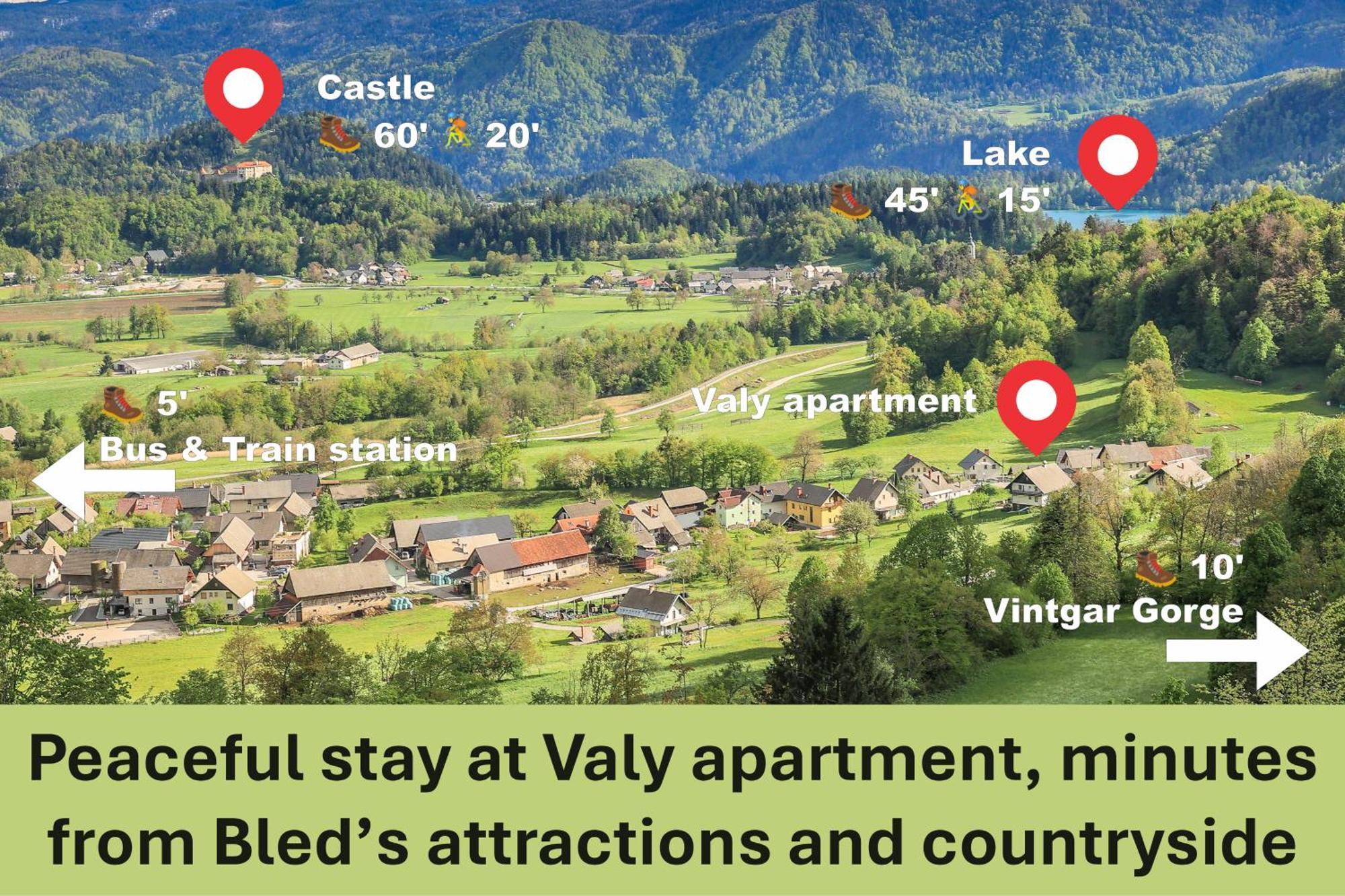 Apartment Valy - Free Bikes, Relaxing Terrace & Near Bled Exterior photo